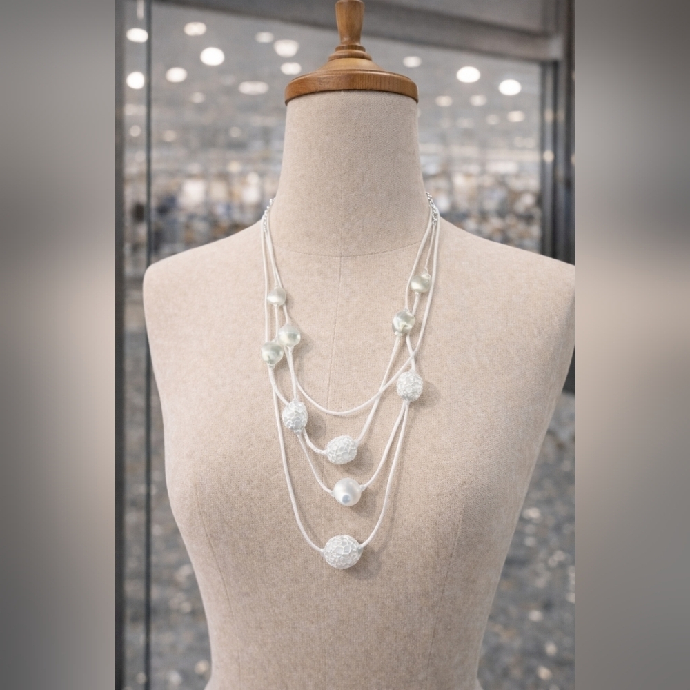 Women's gold crystal disc necklace